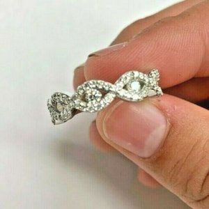 14K Gold Wedding Bands Stacking Diamond Ring